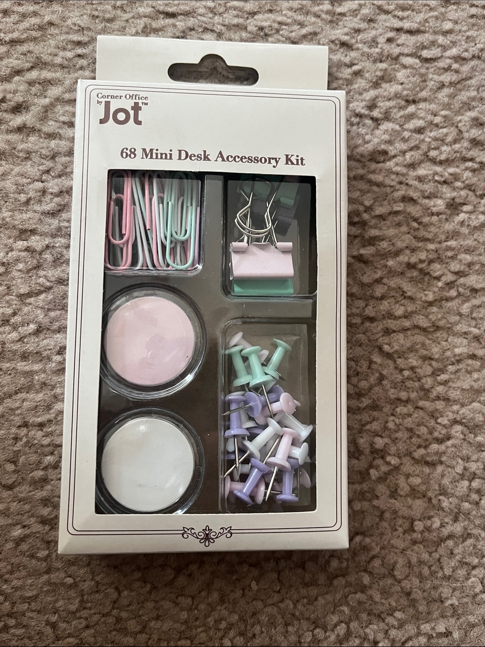 Jot Pastel Mini Desk Accessory Kit - Pink, Mint, Lavender, White